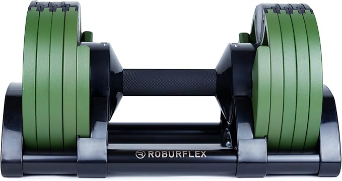Adjustable Dumbbell (Single) by ROBURFLEX for Workout Strength Training Fitness Home Gym-StrideForce Fitness