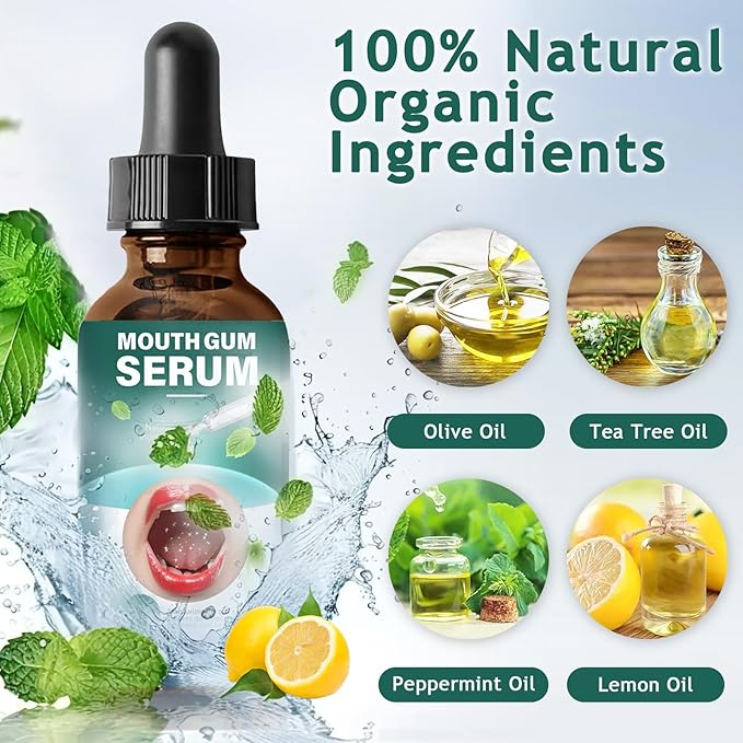 Gum Restore Drops, Gum Repair for Receding Gums & Stain Removal, Bad Breath Treatment for Adults(Dark Green)