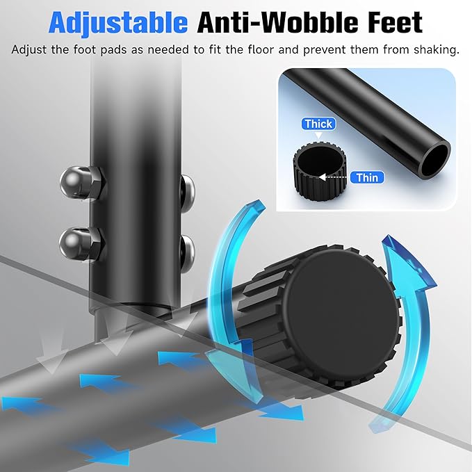 Sportsroyals Adjustable Dip Bar Station, Heavy Duty Parallette & Parallel Bars, 400LBS Stable Dip Stands for Home Gym, Calisthenics & Upper Body Workout Equipment-StrideForce Fitness