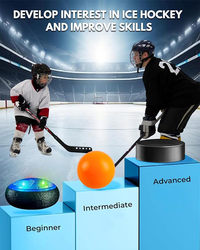 Hockey Stick Handling Trainer – Adjustable Hockey Training Equipment Set with Hover Soccer Ball, Mini Goal & Sticks – Improve Skills & Coordination for Kids & Teens-StrideForce Fitness
