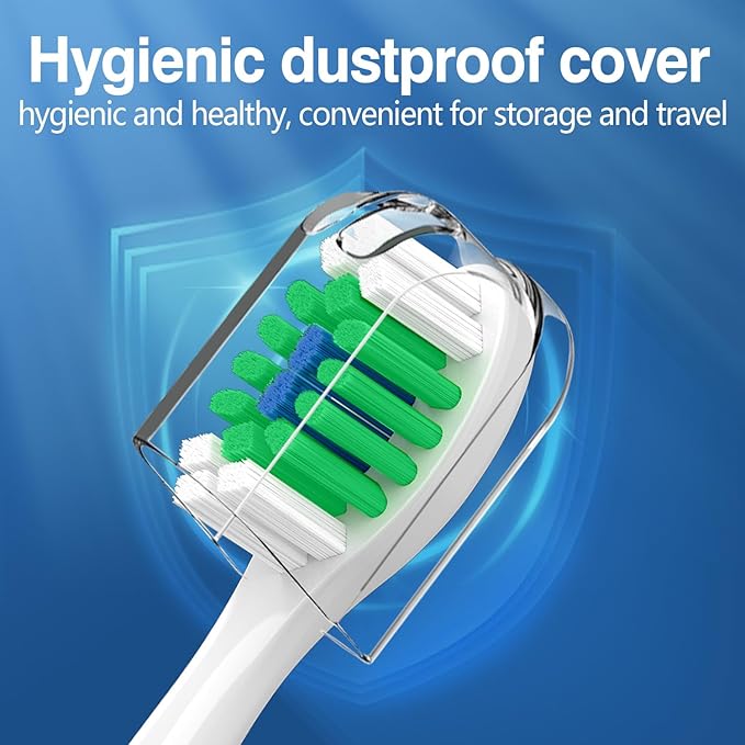 Lanveda Replacement Toothbrush Heads Compatible with Philips Sonicare Replacement Heads, Replacement Brush Head Compatible with Phillips Sonicare 4100 5100 5300 6100 Electric Toothbrush, 12 Pack