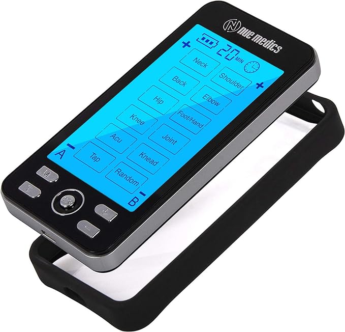 Tens Unit Machine Pulse Massager for Pain Relief, 24 Massage Modes, Rechargeable Muscle Stimulator Device with 10 Pads-StrideForce Fitness