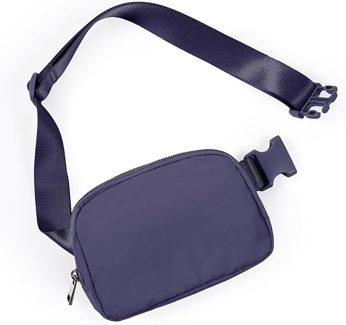 ODODOS Unisex Mini Belt Bag with Adjustable Strap Small Fanny Pack for Workout Running Traveling Hiking, Purple Reign-StrideForce Fitness