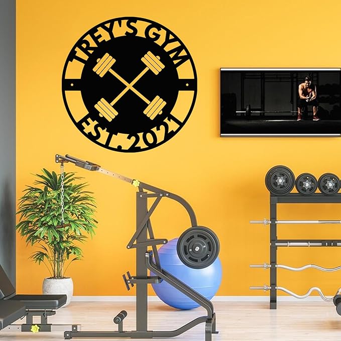 Luxury Personalized Gym Metal Sign, Custom Home Gym Decorations, Gifts for Fitness Lovers, Workout Room Decor, Gym Signs, Christmas Gifts 7-StrideForce Fitness