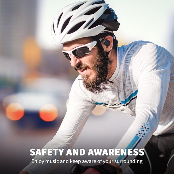 PSIER Open Ear Headphones, Bluetooth 5.3 Wireless Sports Headphones with Digital Display Charging Case 40 Hours Playtime True Earbuds with Earhooks for Running, Walking, Workout-StrideForce Fitness