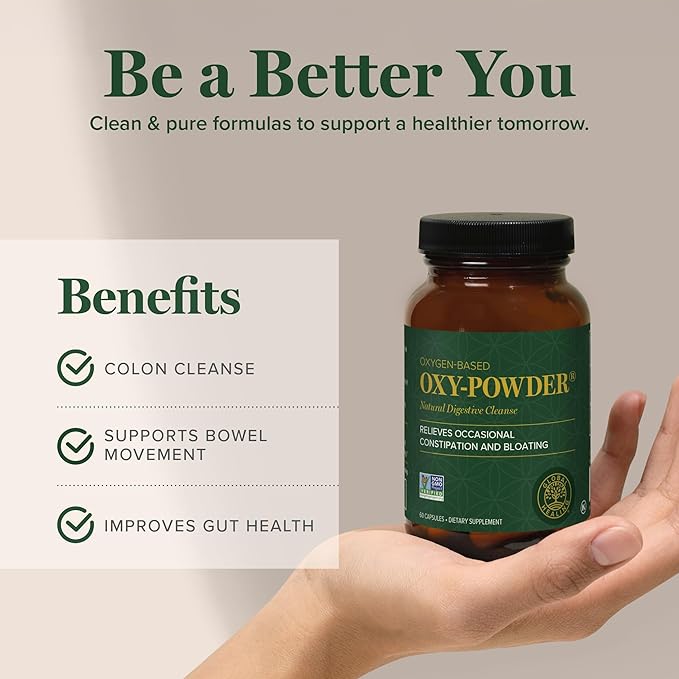Global Healing Oxy-Powder Colon Cleanse, Constipation Relief for Women & Men, Magnesium Oxide Colon Cleanser & Detox for Weight Loss, Gut Cleanse Detox for Women and Men-StrideForce Fitness