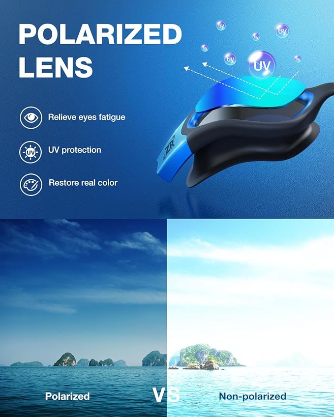 ZIONOR Swim Goggles, G1 MAX Polarized Anti-Fog Swimming Goggles for Men Women-StrideForce Fitness