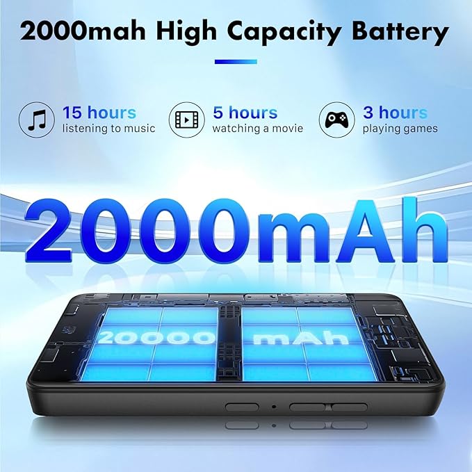 144GB MP3 Player with Bluetooth and WiFi, Android 13 Music Player 4-inch Touch Screen mp4 Players with Bluetooth with Spotify tiktok YouTube Amazon Music, MP4&MP3 Player up to 1TB (Black)-StrideForce Fitness