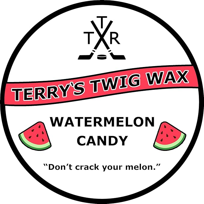Terry's Twig Wax - Watermelon Candy (Scented Hockey Stick Wax) for Hockey Blade Tape, Increased Puck Control, Stick Tricks Michigan, Water Resistant-StrideForce Fitness