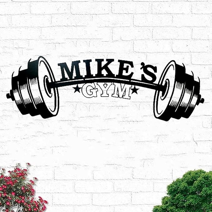 Custom Gym Metal Wall Art, Personalized Gymer Name Sign Decoration For Room, Gym Metal Home Decor-StrideForce Fitness