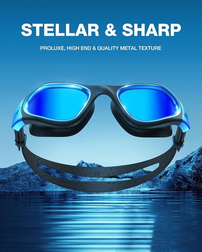 ZIONOR Swim Goggles, G1 MAX Polarized Anti-Fog Swimming Goggles for Men Women-StrideForce Fitness
