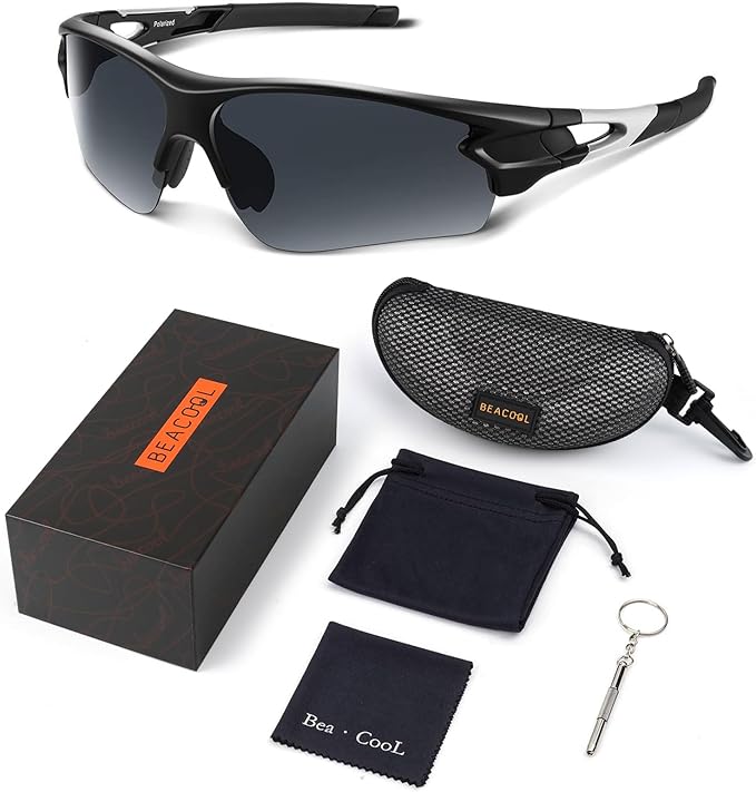 BEACOOL Polarized Sports Sunglasses for Men Women Youth Baseball Fishing Cycling Running Golf Motorcycle Tac Glasses UV400-StrideForce Fitness