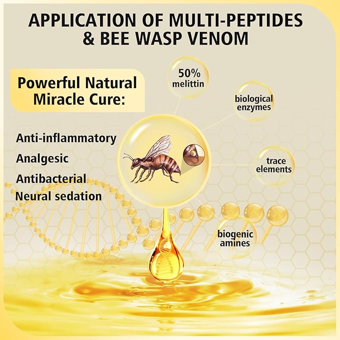 2PCS Bee Wasp Venom Multi-Peptides Toothpaste for Bleeding Gums,Gingivitis Treatment Repair,Sensitive Teeth,Mouth Sores,Plaque-12 Hours Breath Fresheners- 3.7 OZ(2 Pack)