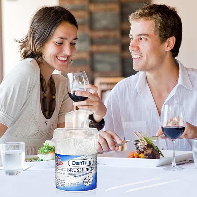 Brushpicks Interdental Toothpicks,Soft Bristle Dental Floss Picks Toothpicks,Helps Removes Plaque and Debris Between Your Teeth 900PCS (Pack of 3)