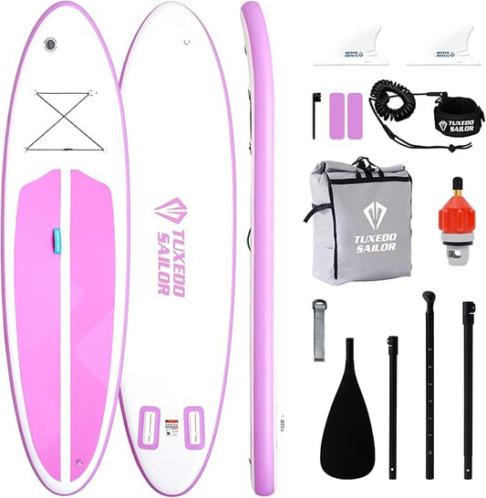 Tuxedo Sailor Kids Inflatable Paddle Board Lightweight and Safe Fishing Stand Up Paddle Board for Adults with Accessories-StrideForce Fitness