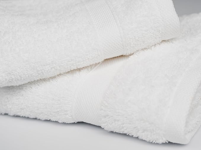 CH White Bath Towels Bulk - 22 x 44 Inches, 100% Cotton Economy Light Weight Towels for Commercial Use - Quick Dry, Ultra-Soft, and Absorbent Bulk Towels (6 Pack)-StrideForce Fitness