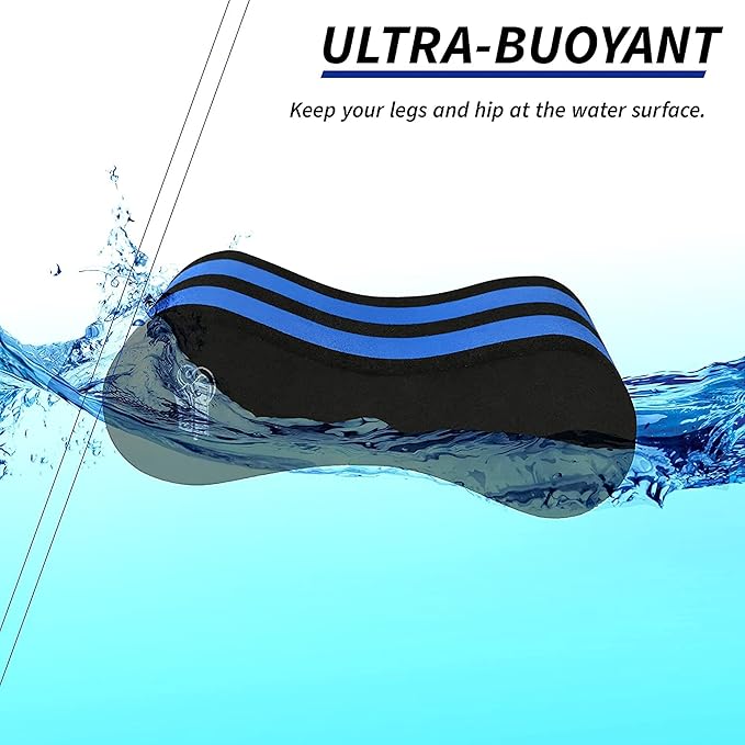 Sunlite Sports EVA 5-Layer Pull Buoy Leg Float - Pool Training Aid, Legs and HIPS Support for Adults, Kids, and Beginners, for Swimming Stroke-StrideForce Fitness