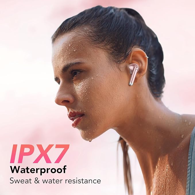 Wireless Earbuds, 2025 New Bluetooth 5.4 Headphones HiFi Stereo with 4 ENC Mic, 40H Mini Ear Buds In-Ear Noise Cancelling Earbuds with LED Screen, Ultra Light USB-C Bluetooth Earphones for Android iOS-StrideForce Fitness