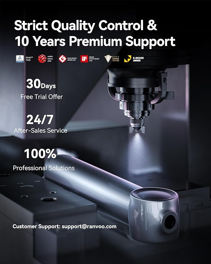 RANVOO AirJet II [Upgraded Jet Clean] Sonic Electric Toothbrush, 100% Plaque Removal, White for Adult Protect Gum Orthodontic Teeth Clean Rechargeable Gift with 3 Pro Brush Heads, Ivory White