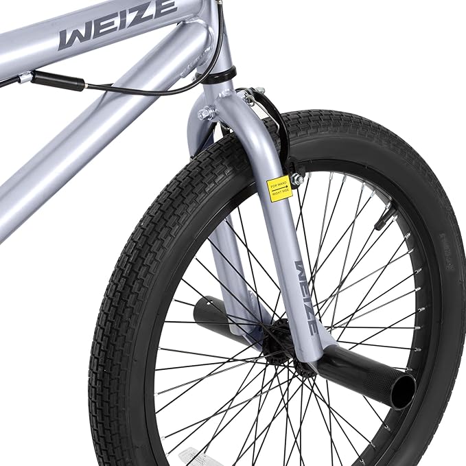 WEIZE Freestyle BMX Bike, 20 inch Trick Bicycle for Kids and Adults Men Women, Hi-Ten Steel Frame, 360 Degree Rotor Freestyle, 4 Pegs Single Speed Teen Bike, Beginner-Level to Advanced Riders-StrideForce Fitness