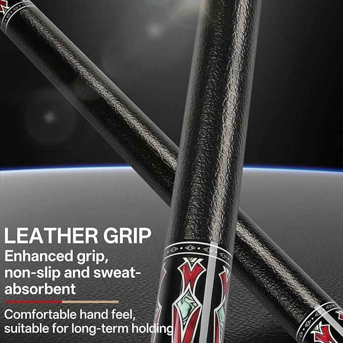 Kmise 4 Pieces Pool Cue Stick, 58??Pool Cues, 18 19 20 21 oz Canadian Maple, Pool Sticks for Adults, Billiard House Home Bar Pool Stick, Durable, Suitable for Professional Billiard Players-StrideForce Fitness