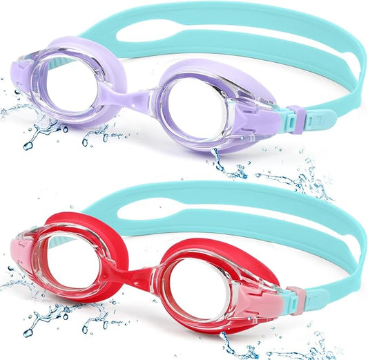 Aegend 2 Pack Kids Goggles, Swimming Goggles for Kids Age 4-16 Boys and Girls Youth, Anti-Fog Waterproof Anti-UV Pool Goggles-StrideForce Fitness