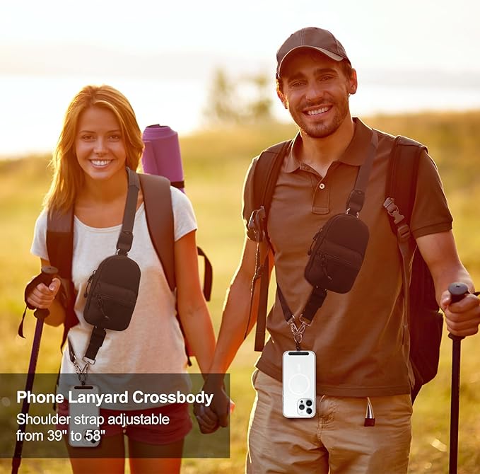 Phone Strap Crossbody Wrist Strap, Upgraded Phone Lanyard with Adjustable Purse-StrideForce Fitness