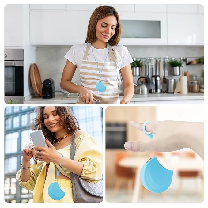 RAZOKO Silicone Retainer Case with 3 Lanyard Cute Aligner Case Vent Holes Night Mouth Guard Case Retainer Holder for Girl Women Kids Men for Travel (Blue)