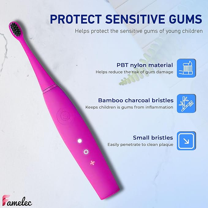 10Pcs for Burst Kids Replacement Heads, Perfect Fit for Burst Toothbrush Heads Kids, Ultra Soft Bristles for Deep Clean, Perfect for Toothbrush Heads (Pink and Blue)