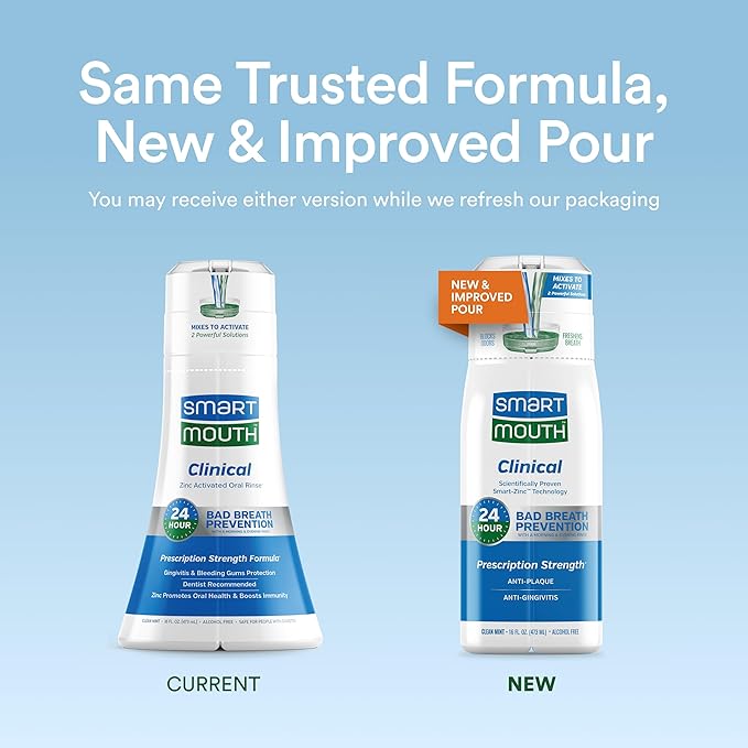 SmartMouth Clinical DDS Activated Mouthwash & Toothpaste, Bad Breath, Bleeding Gums Support
