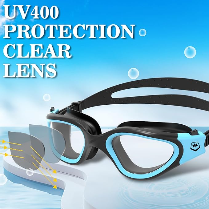 WIN.MAX Polarized Swimming Goggles Swim Pool Goggles Anti Fog Anti UV No Leakage Clear Vision for Men Women Adults Teenagers-StrideForce Fitness