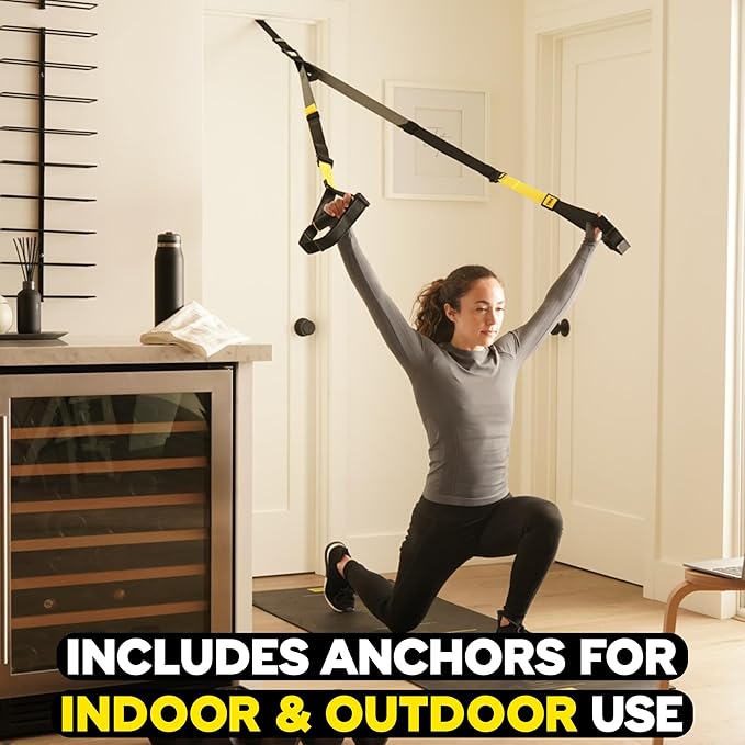 TRX All-in-ONE Suspension Training System: Full Body Workouts for Your Home Gym, Travel, and Outdoors | Includes Indoor & Outdoor Anchors, Workout Guide and Video Downloads-StrideForce Fitness