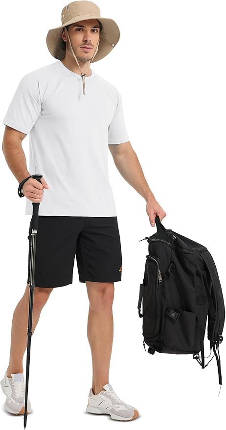 MAGCOMSEN Men's Short Sleeve UPF 50+ Sun Protection Shirts Quick Dry Athletic T-Shirt Hiking Running Swimming Rash Guard-StrideForce Fitness