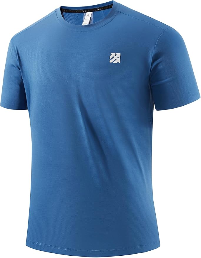 Mens Seamless Workout T-Shirts Lightweight Moisture Wicking Running Hiking Camping Tennis Pickleball Shirts for Men-StrideForce Fitness