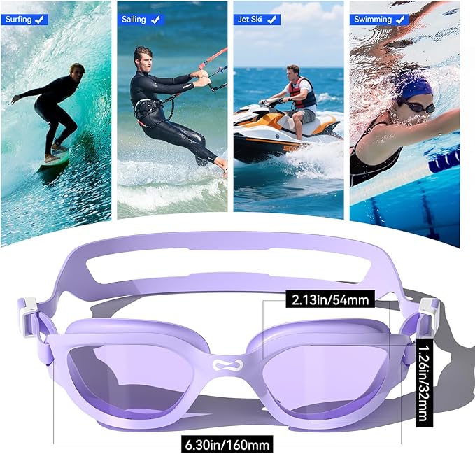 COPOZZ Swim Goggles Adult Women, Swimming Goggles for Women & Men, Anti-Fog No Leaking UV Protection for Adult-StrideForce Fitness