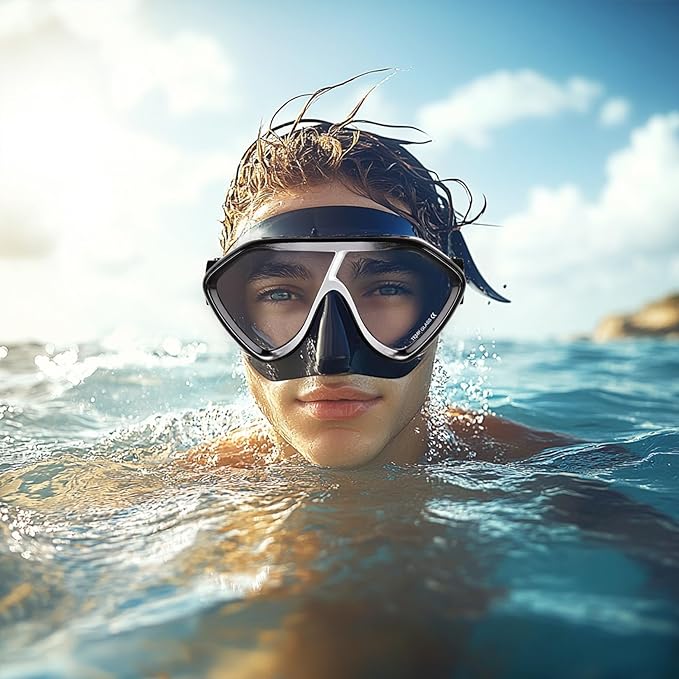 Scuba Diving Mask for Adults - Premium Anti-Fog Snorkeling Mask Comfortable & Leak-Proof Swim Goggles with Nose Cover for Scuba Diving, Snorkeling & Underwater Adventures-StrideForce Fitness