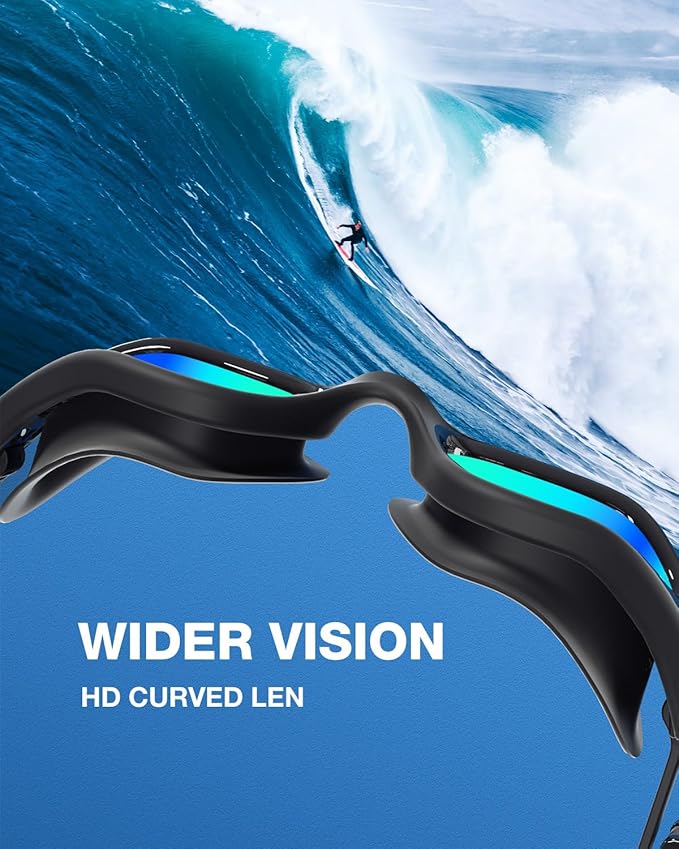 ZIONOR G1 Lite Swim Goggles with Swim Cap Comfortable Anti-fog Swimming Goggles Cap Set for Adult Men Women-StrideForce Fitness