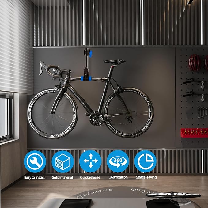 Urban Deco Bike Repair Stand Bench Mount Bike Stand Wall Mounted Bike Work Stand Bicycles Maintenance Rack Bike Clamp for Road Bike,Road Mountain Bike(27 inch)-StrideForce Fitness