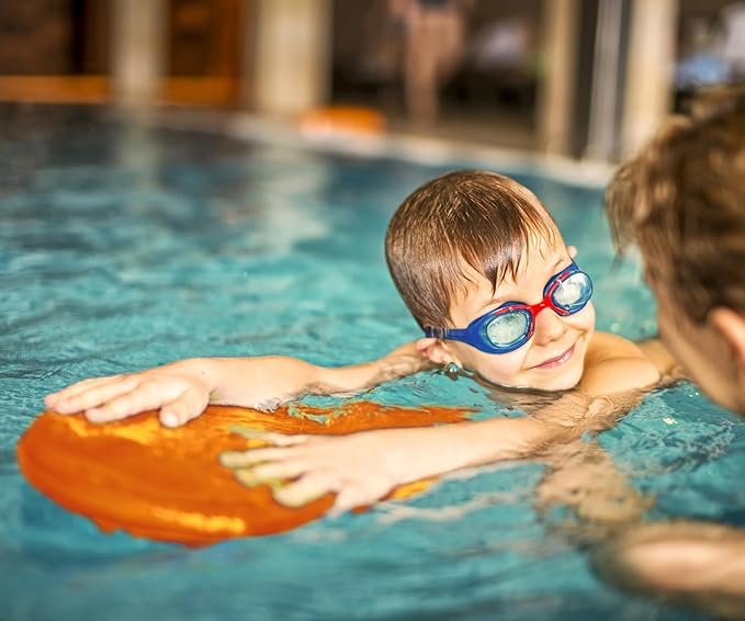 Junior Kickboard Buoy for Youth Children & Toddlers Swimming Aid & Exercise Training Board for Kids to Learn to Swim with Kick Boards in Pool BPA Free-StrideForce Fitness