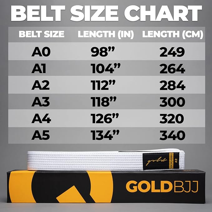 Gold BJJ Jiu Jitsu Belt - Premium Belts with Rank Bar for Stripes - IBJJF Competition Approved-StrideForce Fitness