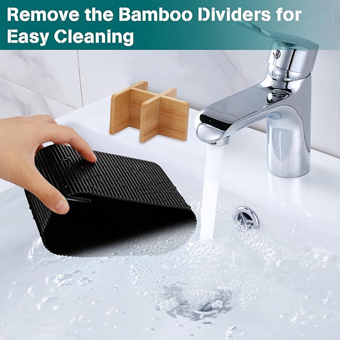 Black Toothbrush Holder - Bamboo Toothbrush Holders for Bathrooms Electric Toothbrush Holder Organizer Kids Toothbrush Holders for Bathrooms Countertop