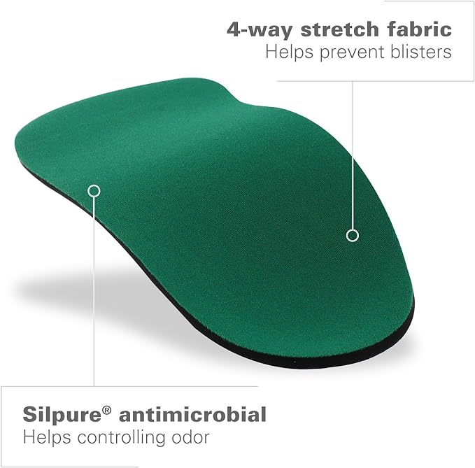 Spenco Rx Orthotic Arch Support 3/4 Length Shoe Insoles Women's 7-8.5/Men's 6-7.5-StrideForce Fitness