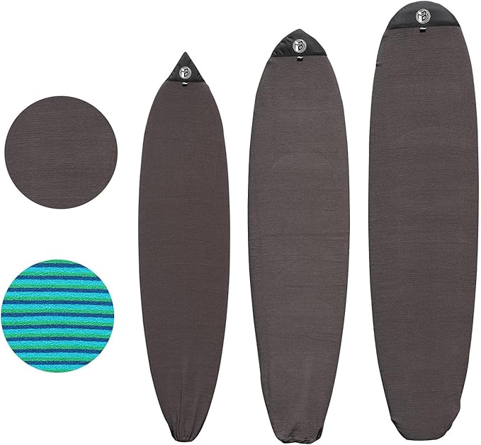 Rokia R Surfboard Sock Cover Quick-Drying Anti-Collision and Durable Surf Sock Cover - Suitable for Protective Bags of Shortboard, Longboard, Fish and HYBRID Board Choose Size & Colors-StrideForce Fitness