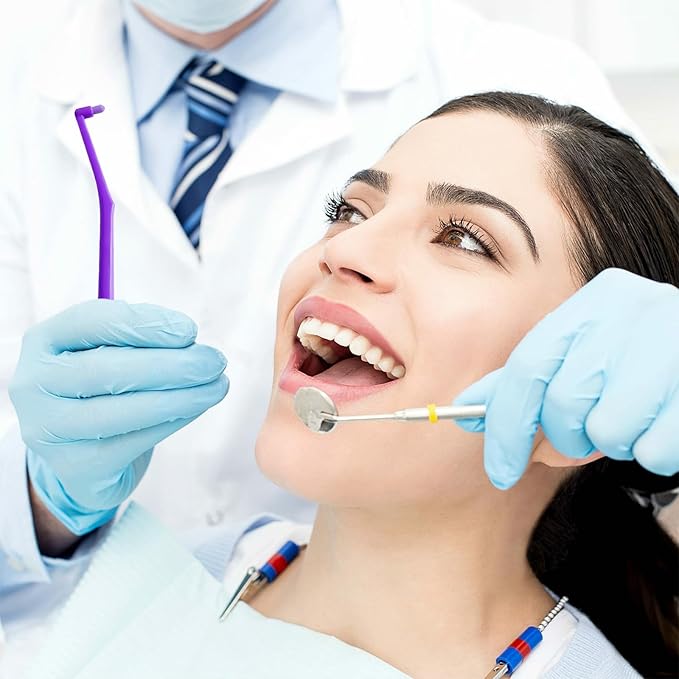 6 Pack Angled End-Tuft Toothbrushes with Covers for Orthodontic Wisdom Teeth Care, Small Head Single Tuft Dental Brush for Plaque Removal, Braces, Interdental Cleaning, Soft Bristles for Oral Care