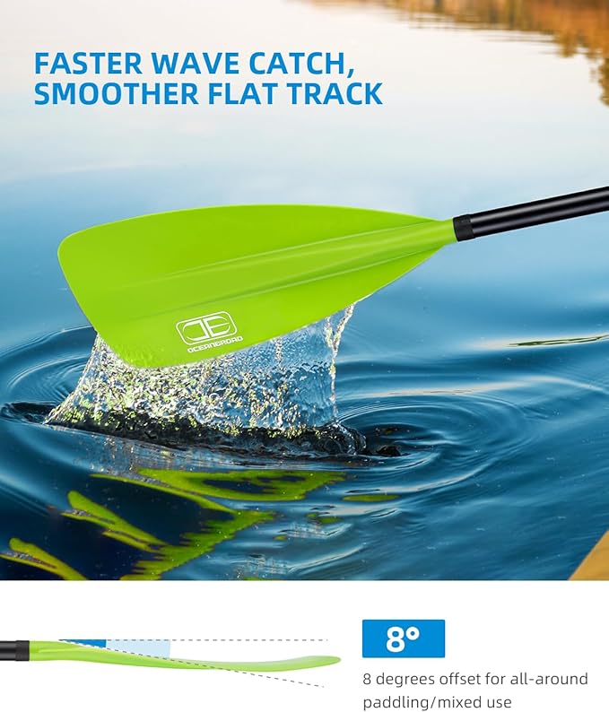 OCEANBROAD SUP Paddle - Adjustable Stand-Up Paddle for Paddleboard Kayak, Adjustable Aluminum Alloy Shaft with Reinforced Nylon Blades-StrideForce Fitness