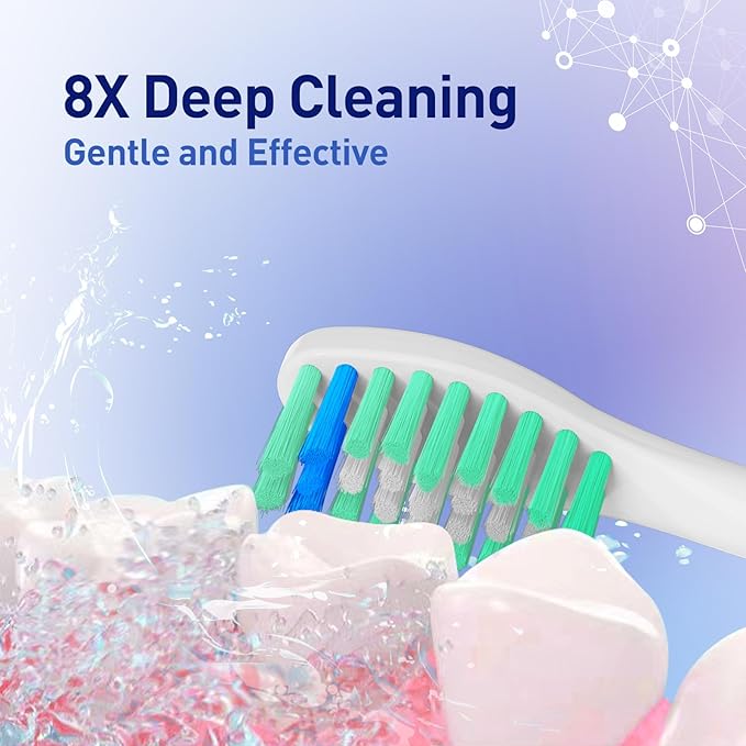 Toothbrush Heads Replacement Compatible with Philips Sonicare HX7022 HX7023 E-Series -Brush Heads for Essence Electric Toothbrush, 6 Packs