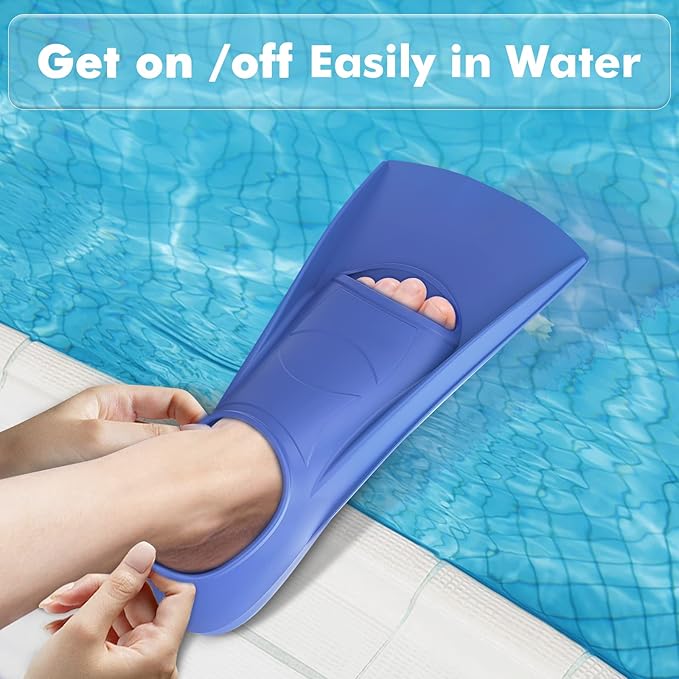 Gintenco Swim Fins, Kids Swim Training Fins for Lap Swimming, Travel Size Flippers with Mesh Bag, Silicone Swimming Fins for Kids Teens Adults Women Men-StrideForce Fitness