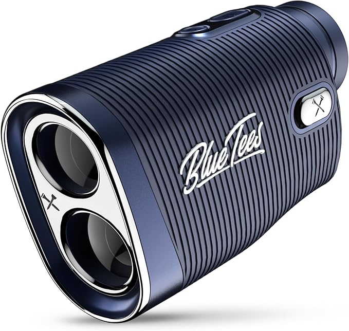 Blue Tees Golf Series 4 ULTRA Golf Rangefinder with Slope Switch, 1200 Yards, OLED Display 6X Magnification Laser Rangefinder, Slope Measurement, Magnetic Strip, Flag Pole Locking with Pulse Vibration-StrideForce Fitness