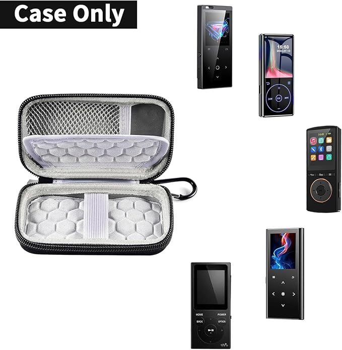 MP3 & MP4 Player Case for Luoran/for innioasis/for TIMMKOO/for MYMAHDI/for Phinistec/Music Players Bluetooth. MP3 Player for Kids Storage Box Fit for Earbuds, USB Cable and More (Bag Only)-StrideForce Fitness