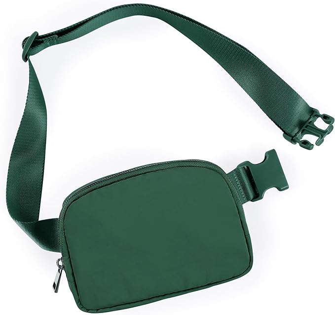 ODODOS Unisex Mini Belt Bag with Adjustable Strap Small Fanny Pack for Workout Running Traveling Hiking, Forest-StrideForce Fitness